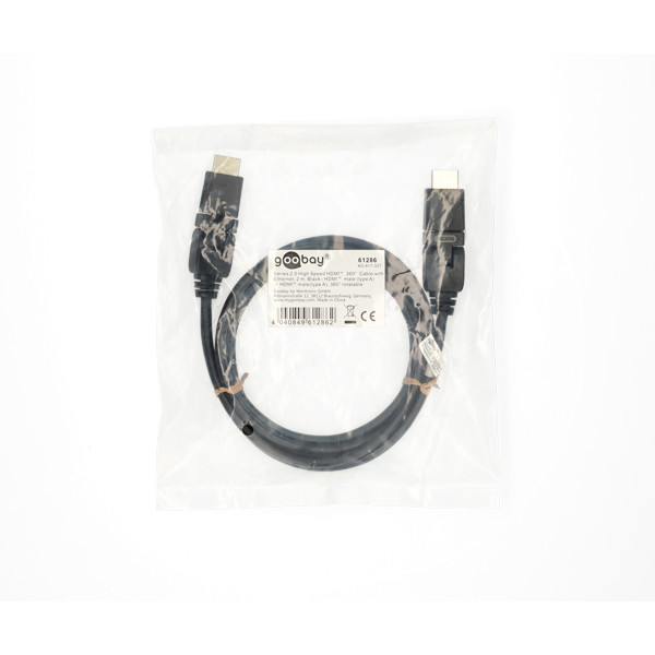 Goobay Haakse HDMI kabel 2.0 | Goobay | 2 meter (4K@60Hz, 360° draaibaar, HDR) 61286 K010214368 - 4
