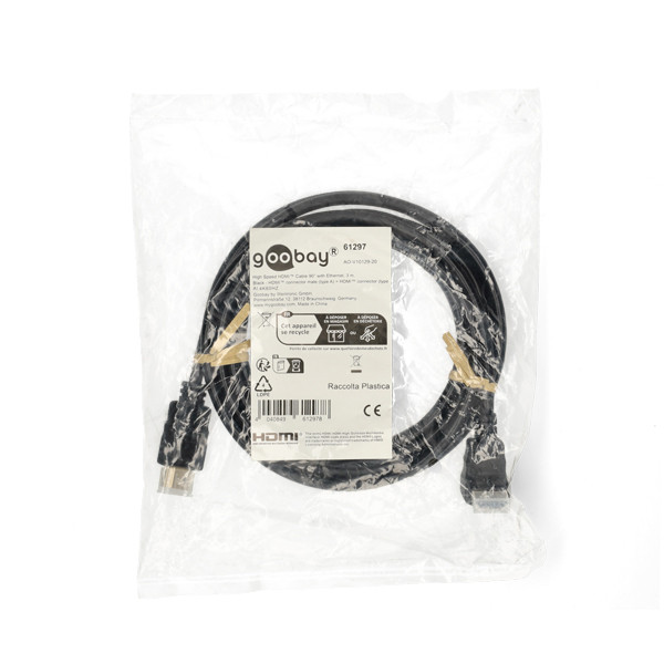 Goobay Haakse HDMI kabel 2.0 | Goobay | 3 meter (4K@60Hz, 90°, HDR) 61297 K010214359 - 4