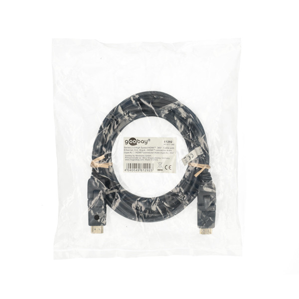 Goobay Haakse HDMI kabel 2.0 | Goobay | 5 meter (4K@60Hz, 360° draaibaar, HDR) 61292 K010214370 - 4