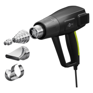 Goobay Heteluchtpistool | Goobay Tools | Premium | 1500W (2 standen, Temperatuurregelaar, LCD scherm, Incl. 4 mondstukken) 77823 K101303050 - 1