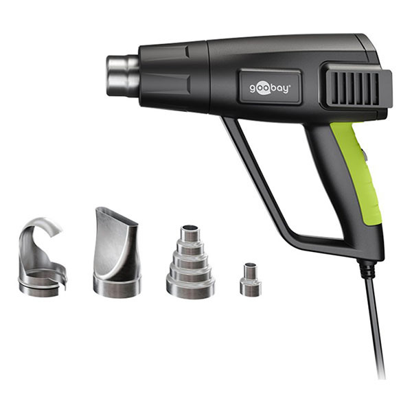 Goobay Heteluchtpistool | Goobay Tools | Premium | 1500W (2 standen, Temperatuurregelaar, LCD scherm, Incl. 4 mondstukken) 77823 K101303050 - 2