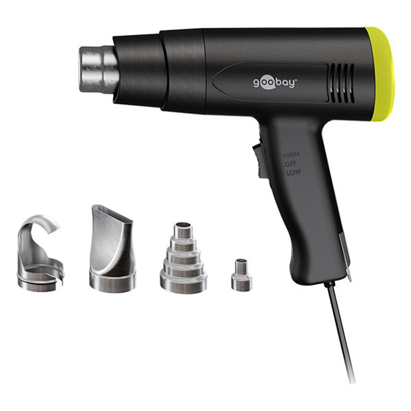 Goobay Heteluchtpistool | Goobay Tools | Superior | 1500W (2 standen, Temperatuurrgelaar, Incl. 4 mondstukken) 77822 K101303049 - 2