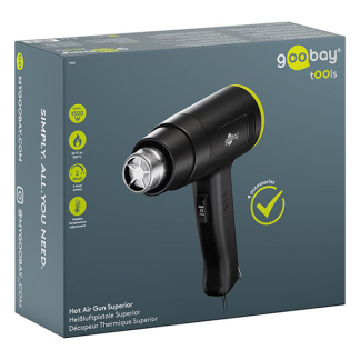 Goobay Heteluchtpistool | Goobay Tools | Superior | 1500W (2 standen, Temperatuurrgelaar, Incl. 4 mondstukken) 77822 K101303049 - 8