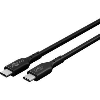 Goobay Huawei oplaadkabel | USB C ↔ USB C 2.0 | 1 meter (480 Mbps, Vertind koper, Power Delivery, 240 W) 61717 C010214330 - 
