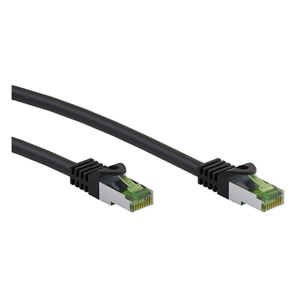 Goobay Internetkabel  | Cat8.1 S/FTP | 0.5 meter (100% koper, LSZH, PoE, Zwart) 61092 K010605459 - 1