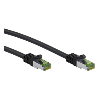 Goobay Internetkabel  | Cat8.1 S/FTP | 0.5 meter (100% koper, LSZH, PoE, Zwart) 61092 K010605459 - 1