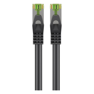 Goobay Internetkabel  | Cat8.1 S/FTP | 0.5 meter (100% koper, LSZH, PoE, Zwart) 61092 K010605459 - 2