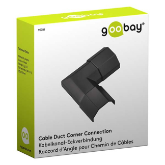Goobay Kabelgoot hoek | Goobay | 3.3 x 1.8 cm (Plastic, Zwart) 90781 K090300039 - 2