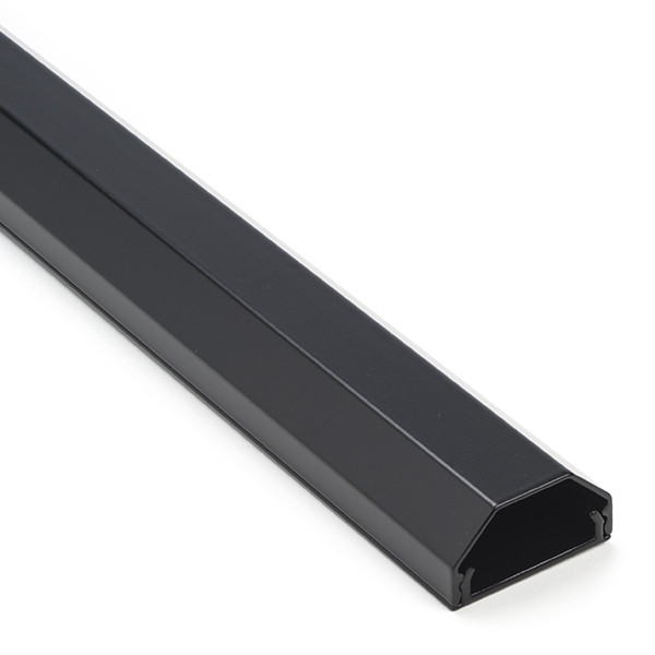 Goobay Kabelgoot muur | Goobay | 110 x 3.3 cm (Aluminium, Zwart) 90723 K090300033 - 1