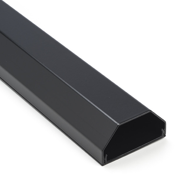 Goobay Kabelgoot muur | Goobay | 110 x 5 cm (Aluminium, Zwart) 90724 K090300036 - 1