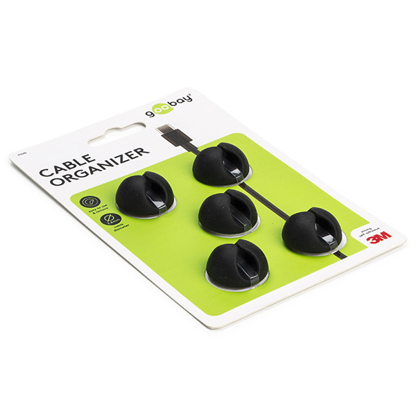 Goobay Kabelhouder | Goobay | 1 sleuf (5 stuks, Ø 7.8 mm, Zwart) 95040 K090300013 - 1