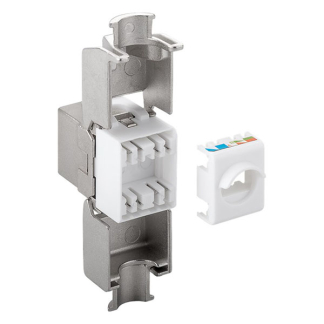 Goobay Keystone RJ45 | Cat6a S/FTP (Krokodiltype, Zink) 90864 K090603095 - 3