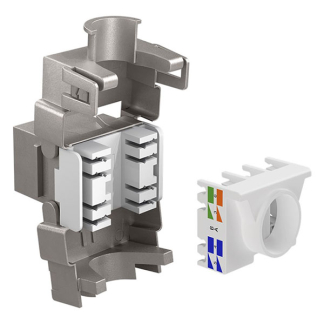 Goobay Keystone RJ45 | Cat6a S/FTP (Vlindertype, Zink) 95900 K090603094 - 3