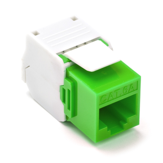 Goobay Keystone RJ45 | Cat6a U/UTP (Groen) 90687 K090603090 - 1