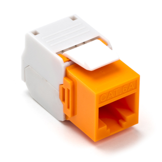 Goobay Keystone RJ45 | Cat6a U/UTP (Oranje) 90690 K090603093 - 1