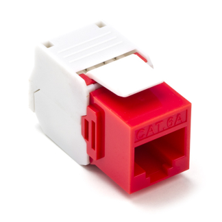 Goobay Keystone RJ45 | Cat6a U/UTP (Rood) 90689 K090603091 - 1