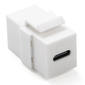 Goobay Keystone USB C | 10 Gbit/s (4K@60Hz, 100W, Wit) 61262 K090603098 - 1