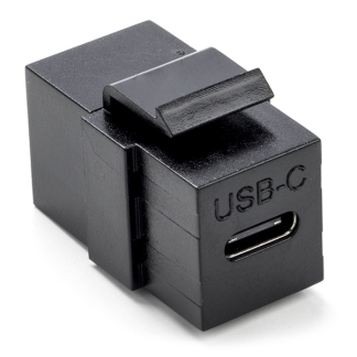 Goobay Keystone USB C | 10 Gbit/s (4K@60Hz, 100W, Zwart) 61261 K090603099 - 