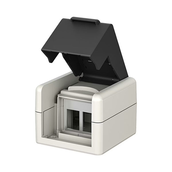 Goobay Keystone opbouwdoos | Goobay (2-poorts, IP44, Zwart) 79169 K010605043 - 1