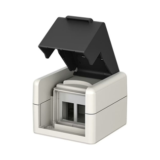 Goobay Keystone opbouwdoos | Goobay (2-poorts, IP44, Zwart) 79169 K010605043