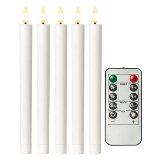 Goobay Led dinerkaars | Goobay | 25 cm | 5 stuks (Batterijen, Bewegende vlam, Wit) 77750 K170103337 - 2