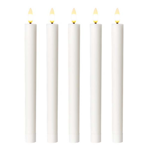 Goobay Led dinerkaars | Goobay | 25 cm | 5 stuks (Batterijen, Bewegende vlam, Wit) 77750 K170103337 - 1