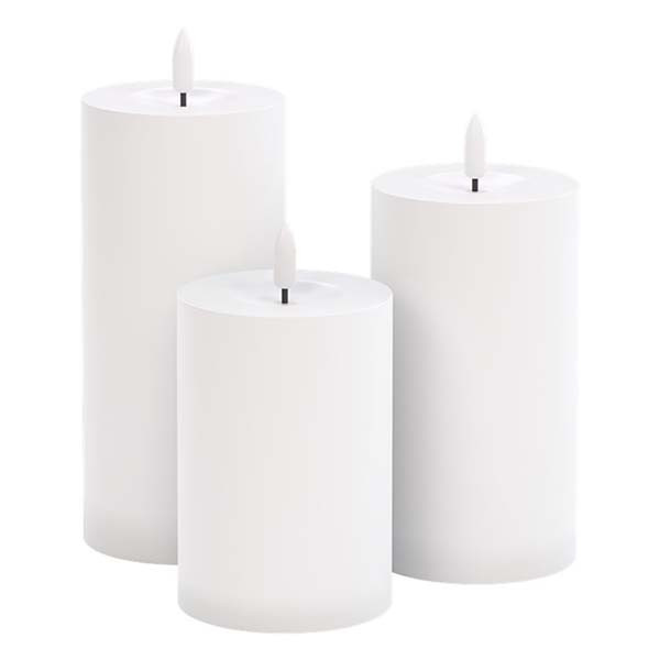 Goobay Led kaars | Goobay | 10, 12.5, 15 cm | 3 stuks (Bewegende vlam, Batterij, Timer, Binnen/Buiten, Wit) 64786 K170103341 - 2