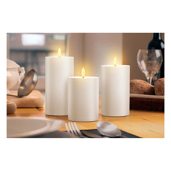 Goobay Led kaars | Goobay | 10, 12.5, 15 cm | 3 stuks (Bewegende vlam, Batterij, Timer, Binnen/Buiten, Wit) 64786 K170103341 - 5