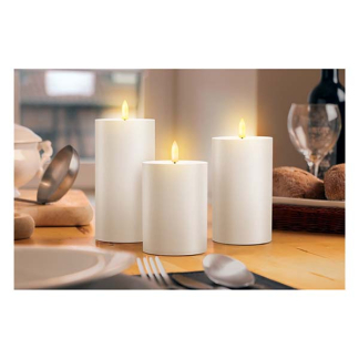 Goobay Led kaars | Goobay | 10, 12.5, 15 cm | 3 stuks (Bewegende vlam, Batterij, Timer, Binnen/Buiten, Wit) 64786 K170103341 - 5