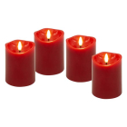 Goobay Led kaars | Goobay | 7.5 x 10 cm | 4 stuks (Batterij, Timer, Rood) 77749 K170103340