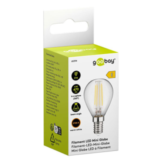 Goobay Led lamp E14 | Kogel | Goobay | 4 stuks (4W, 470lm, 2700K)  V170202962 - 3