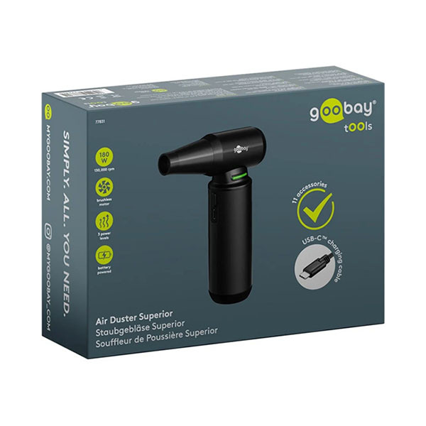 Goobay Luchtblazer | Goobay Tools | 11-delig (180W, 2000 mAh, Elektrisch, Draadloos) 77831 K010803280 - 6