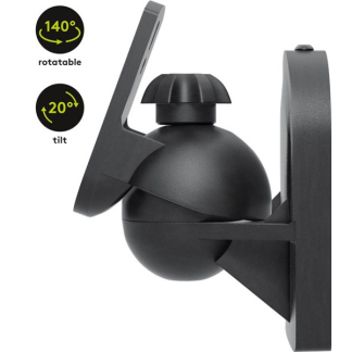 Goobay Luidspreker muurbeugel | Goobay | 2 stuks (Universeel, Zwenk- en kantelbaar, Staal, Max. 3.5 kg, Zwart) 49393 K101501157 - 3