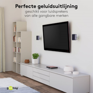 Goobay Luidspreker muurbeugel | Goobay | 2 stuks (Universeel, Zwenk en kantelbaar, Max. 3.5 kg, Wit) 49394 K101501158 - 7