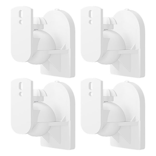 Goobay Luidspreker muurbeugel | Goobay | 4 stuks (Max 3.5 kg, Zwenk- en kantelbaar, Wit) 49392 K170103461 - 1
