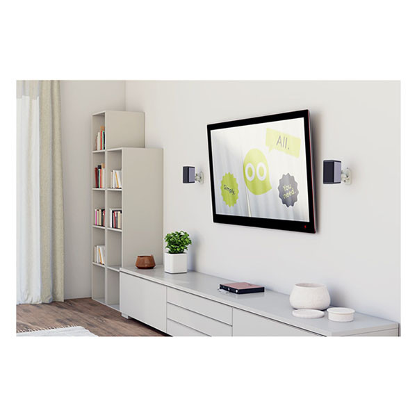 Goobay Luidspreker muurbeugel | Goobay | 4 stuks (Max 3.5 kg, Zwenk- en kantelbaar, Wit) 49392 K170103461 - 4