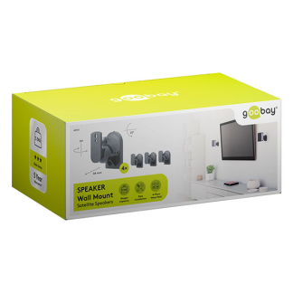 Goobay Luidspreker muurbeugel | Goobay | 4 stuks (Max 3.5 kg, Zwenk- en kantelbaar, Zwart) 49391 K170103460 - 5