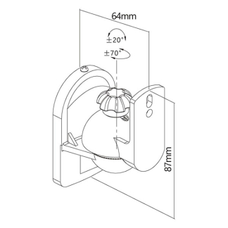 Goobay Luidspreker muurbeugel | Goobay | 4 stuks (Max 3.5 kg, Zwenk- en kantelbaar, Zwart) 49391 K170103460 - 7