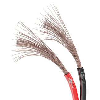 Goobay Luidsprekerkabel op rol | 10 meter (1.5 mm², CCA, Rood/Zwart) 67732 K010308356 - 2