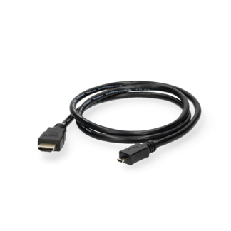 Goobay Micro HDMI naar HDMI kabel | Goobay | 0.5 meter (4K@60Hz, Verguld) 53780 K010214379 - 2