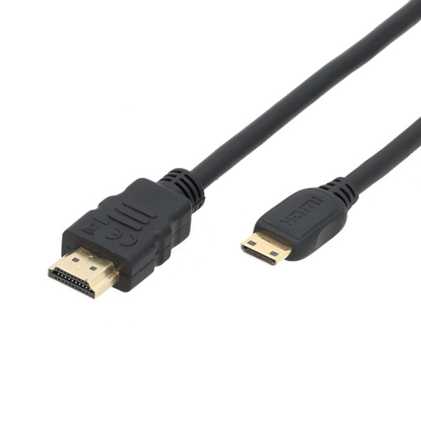 Goobay Mini HDMI naar HDMI kabel | Goobay | 1 meter (4K@60Hz, Ethernet, HDR, Verguld) 74081 K010214374 - 1