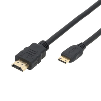Goobay Mini HDMI naar HDMI kabel | Goobay | 1 meter (4K@60Hz, Ethernet, HDR, Verguld) 74081 K010214374 - 1