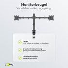 Goobay Monitorbeugel | Goobay | 17 tot 32 inch (Draai, zwenk en kantelbaar, 2 schermen, Max. 16 kg) 58529 K101501131 - 5