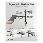 Goobay Monitorbeugels | Goobay | 13 tot 32 inch (Draai-, zwenk- en kantelbaar, Met laptopstandaard, Max. 12.5 kg) 70815 K170103459 - 4