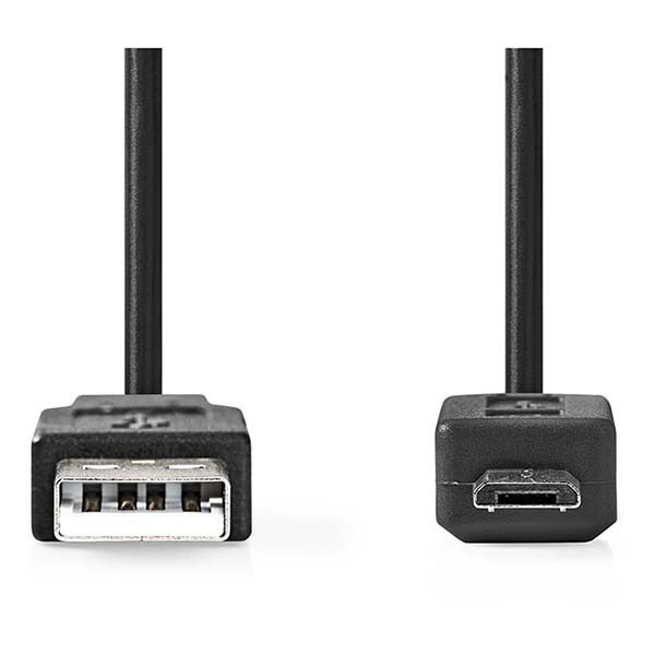 Goobay Motorola oplaadkabel | USB A ↔ Micro USB | 1 meter (USB 2.0, 7.5W, 480 Mbps, 100% koper, Zwart) 93918 CCGB60500BK10 CCGP60500BK10 D010201013 - 3