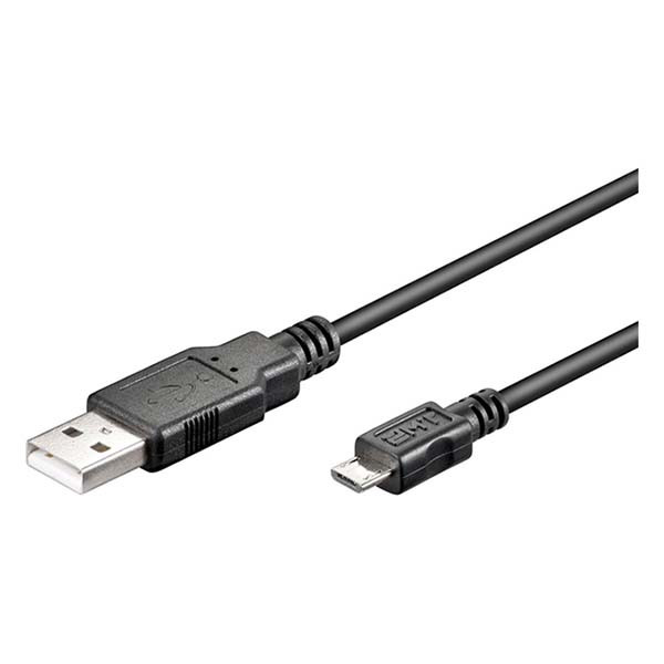 Goobay Motorola oplaadkabel | USB A ↔ Micro USB | 3 meter (USB 2.0, 4.5W, 480 Mbps, 100% koper, Zwart) 93920 CCGB60500BK30 CCGP60500BK30 Q010201015 - 2