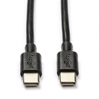 Goobay Motorola oplaadkabel | USB C ↔ USB C | 0.5 meter (USB 2.0, 60W, 480 Mbps, Zwart) 66316 D010214073 - 1