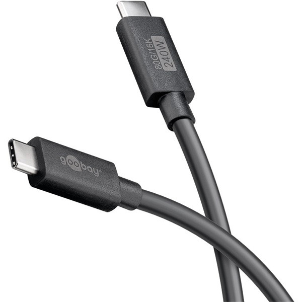 Goobay Motorola oplaadkabel | USB C ↔ USB C | Goobay | 1.2 meter (USB 4.0, 240W, 80 Gbps) 74376 D180107374 - 1