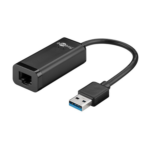 Goobay Netwerkadapter USB A naar RJ45 - Goobay (USB 3.0, 1 Gbps, Zwart) 39038 K020610042 - 1