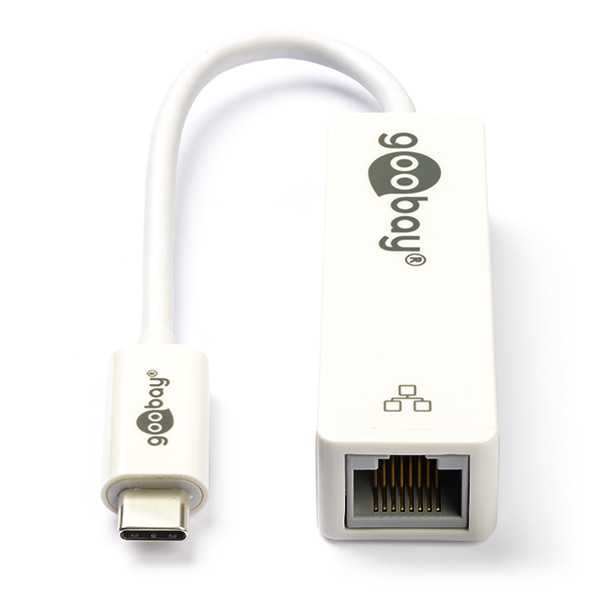 Goobay Netwerkadapter USB C naar RJ45 - Goobay (USB 3.1, Max. 1 Gbps, Wit) 66255 K020610043 - 1